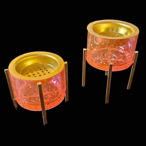 Gold and Pink Incense Candle Holder Set - Picture 2 of 7